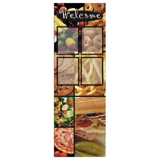 Hubert 56319 - Menu Board, 8-pocket, Floor Stand