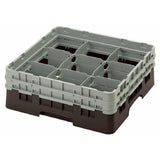 Cambro 9S434167 Camrack® Glass Rack With (2) Soft Gray Extenders Full Size