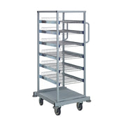 Quantum PS-SBC58-6SC Partition Store Single Bay Cart With Wire Shelves 25"W X 29-1/2"D X 58-1/2"H