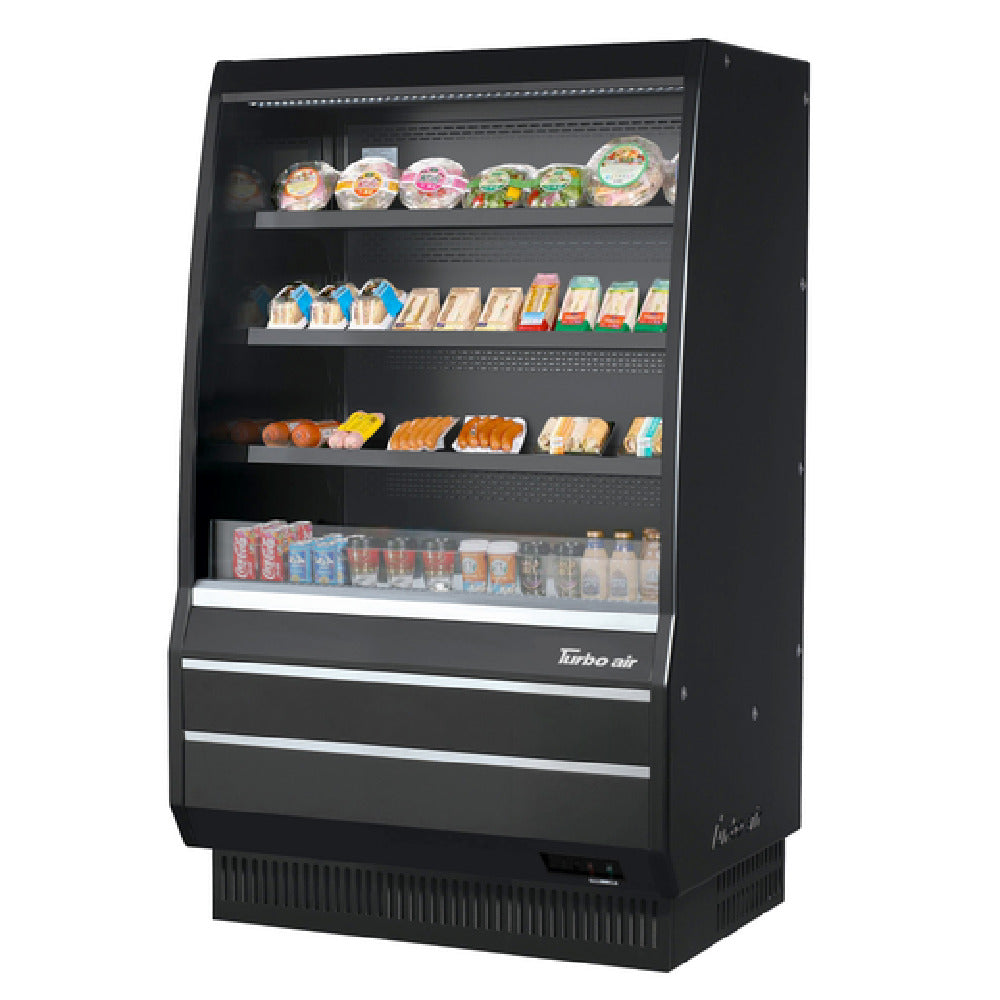 Turbo Air TOM-40MB-SP(-A)-N Vertical Open Display Merchandiser Mid-height 9.3 Cu. Ft. Capacity