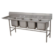 Advance Tabco 94-24-80-18L Regaline Sink 4-compartment With Left-hand Drainboard