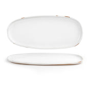 FOH DSP037WHP23 Artefact™ Plate 11" X 5" Oval