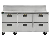 Traulsen CLPT-7230-DW - Dealer's Choice CLPT Series Mega Top Prep Table Refrigerator