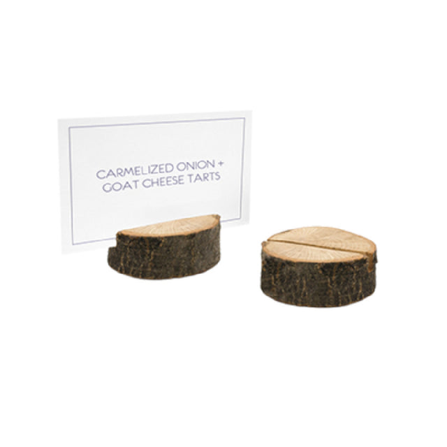 FOH BHO074NAW23 ROOT® Menu/ Sign Holder 2-1/2" Dia. X 1" Wood
