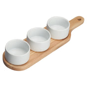 Winco WDP015-104 Trio Bowl Set 15-1/4" X 4-1/8" O.A. Includes: (3) 4-1/2 Oz.