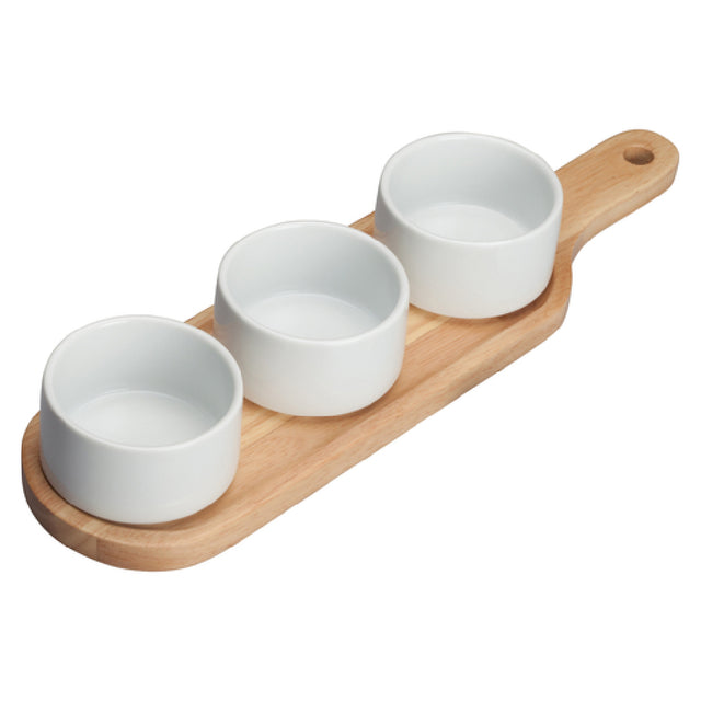 Winco WDP015-104 Trio Bowl Set 15-1/4" X 4-1/8" O.A. Includes: (3) 4-1/2 Oz.