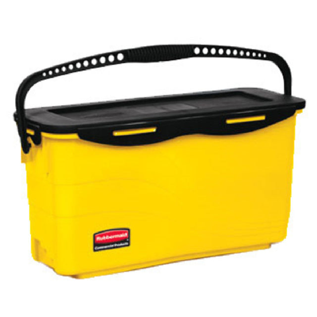 Rubbermaid FGQ95088YEL Microfiber Disinfecting Bucket Holds Up To (20) 18" Microfiber Wet Pads