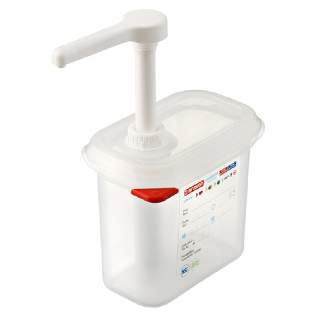 CFS Brands 01362 Araven Sauce Dispenser 1.5 Qt. 6-7/8"L X 4-1/4"W X 7-1/2"H