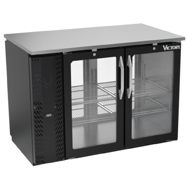 Victory VBBN48HC-FG-PT-B - Pass-Thru Back Bar Refrigerator, Food Rated, Two-section