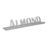 Service Ideas 1C-ST-ALMOND-SIGN Service Ideas Laser Cut ID/Table Sign Almond Brushed Stainless