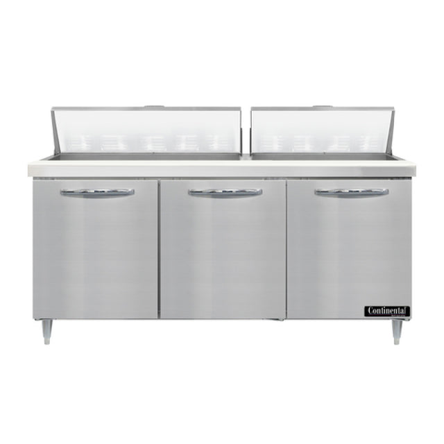 Continental Refrigerator D72N18 Designer Line Sandwich Unit 72"W Three-section