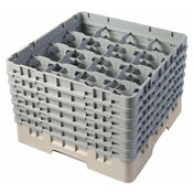 Cambro 16S1114184 Camrack® Glass Rack With (6) Soft Gray Extenders Full Size