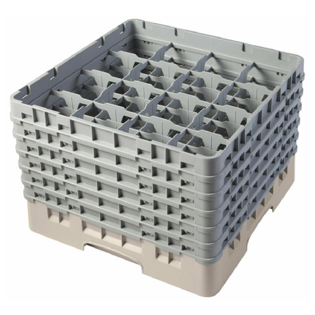 Cambro 16S1114184 Camrack® Glass Rack With (6) Soft Gray Extenders Full Size