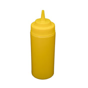 CAC China SQBT-W-16Y Squeeze Bottle 16 Oz. Wide-mouth