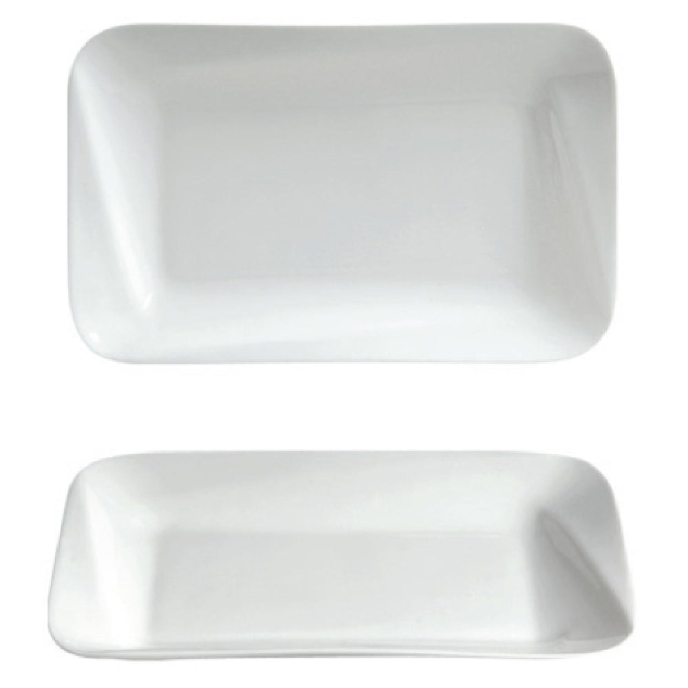 Cameo China 707-103 Square Slant Platter 10" X 6-1/4" X 1-1/4"H (25.5 Cm X 16 Cm X 3.2 Cm)