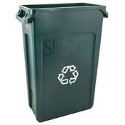 Rubbermaid FG354007GRN Slim Jim Recycling Can 23 Gal Green W Handles