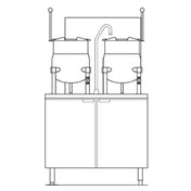 Crown Steam GMT-6-6_NAT Kettle/Cabinet Assembly Gas (2) 6 Gallon Tilting Kettles