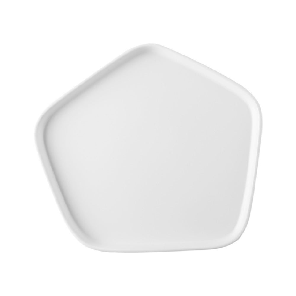 CAC China XPTN-10-W Pentanova Plate 10-3/8"W X 9-5/8"D X 7/8"H Pentagon