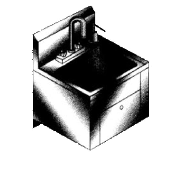 SPG CHS-5 - Universal Stainless Hand Sink, Wall Mount With Skirt, 12" Wide X 10" Front-to-back X 6" Deep