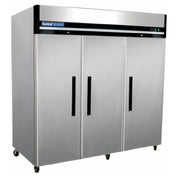 Hubert 29870 - Reach-In Refrigerator, 81" W X 32.7" D X 82.25" H, Stainless Steel Exterior
