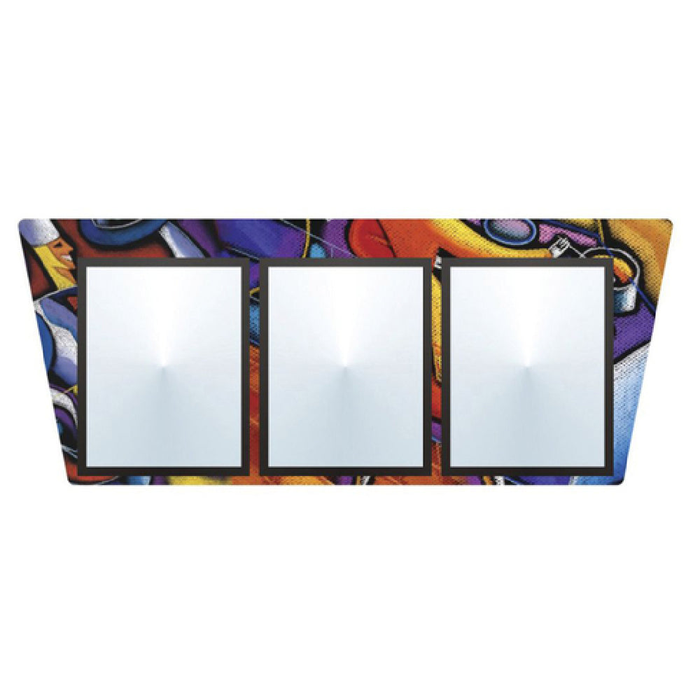 Hubert 96874 - Menu Board, 3-pocket, Wall-mount