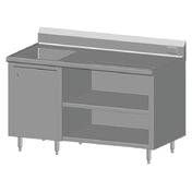 SPG BC-60L - Universal Stainless Beverage Counter, 60" Long, 30" Wide
