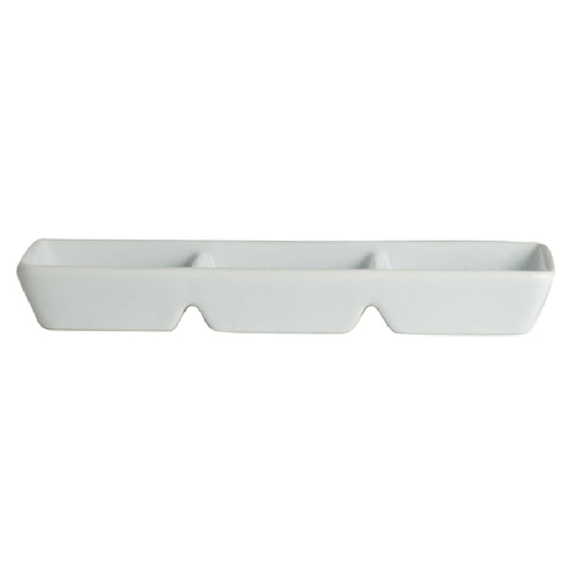 Steelite 6900E487 Dish (3) 3/4 Oz. Compartments 7-1/4" X 2-3/8" X 1"H
