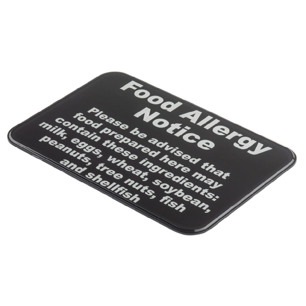 TableCraft Products 10481 - Warning Sign, "Allergy", Wall Mounted