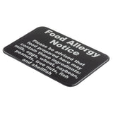 TableCraft Products 10481 - Warning Sign, "Allergy", Wall Mounted