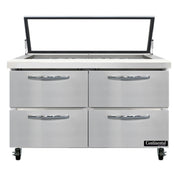 Continental Refrigerator SW48N18M-HGL-D Mighty Top Sandwich Unit With Hinged Glass Lid