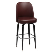 Royal ROY 7714 BRN - Bucket Bar Stool, High Back, Foam Padded Waterfall Seat