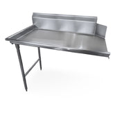 Steel Works Stainless SWCDT-72L Clean Dish Table 30" X 72" X 43-3/4"H 16ga/304 Stainless Steel