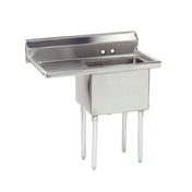 Advance Tabco FE-1-1824-24L-X Special Value Fabricated Sink 1-compartment 24" Left Drainboard