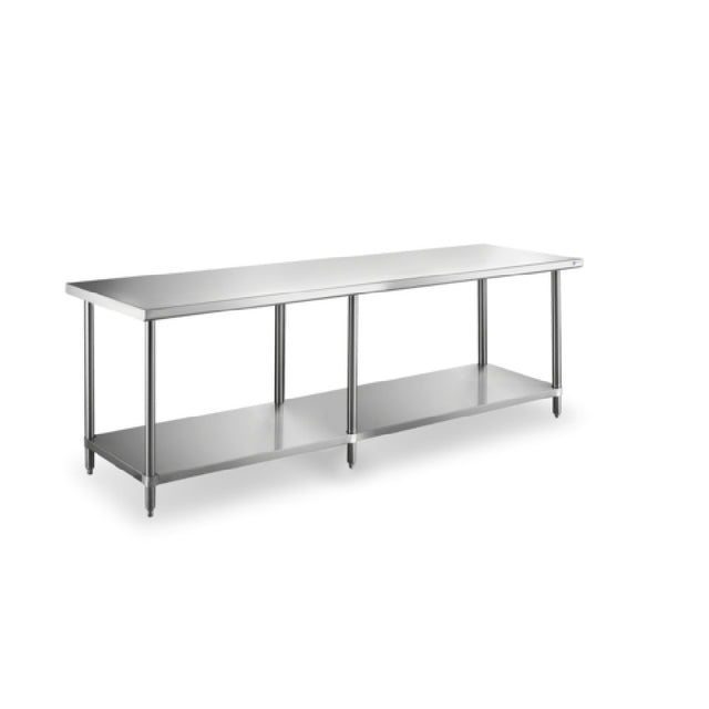 Steel Works Stainless SWWTS-2484-318 Worktable 24"X 84"X 34"H 18ga/304 Stainless Steel