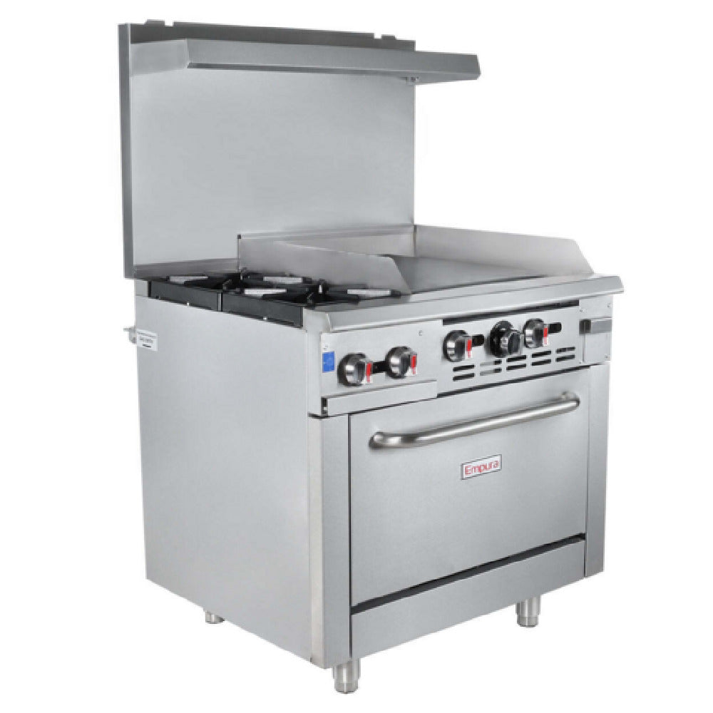 Empura EGR36-G24_NAT - Single Base Gas Range, Natural Gas, 36"W X 32-5/8"D X 60-1/8"H