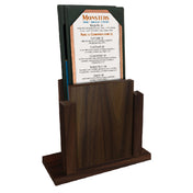 Menu Solutions WDMS-RI_BLACK Menu Holder 4" X 6" Menu Insert Includes Sheet Protector