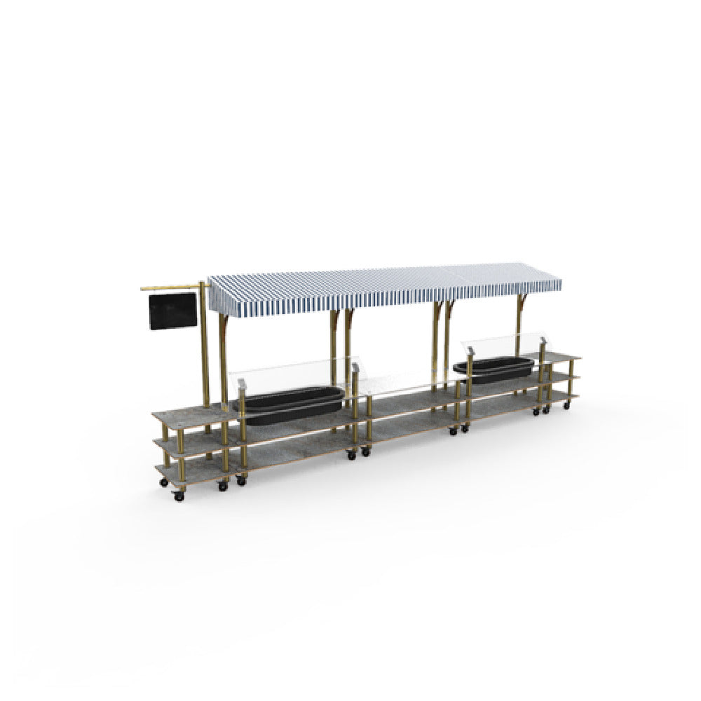 Steelite MGCMLA08GBWW Market Station Mixed Materials (minimum = Case Quantity 1 Per Case) (repack Item)