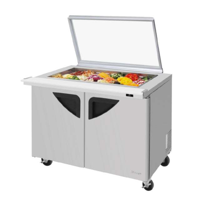 Turbo Air TST-48SD-18-N-GL Super Deluxe Sandwich/Salad Mega Top Unit With Glass Lid