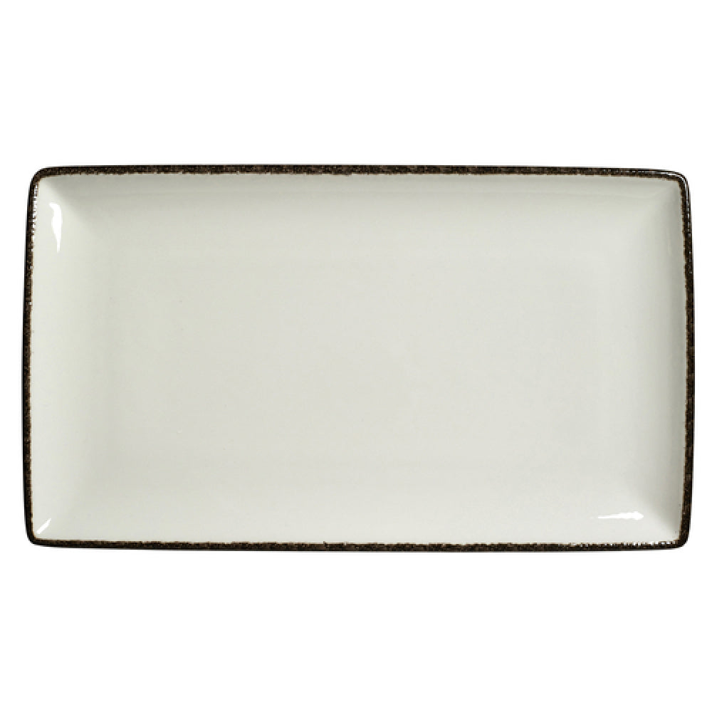 Steelite 17560618 Taste Rectangle Platter 8.0" X 4.0"Dapple Charcoal