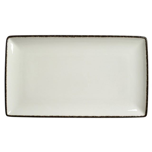 Steelite 17560618 Taste Rectangle Platter 8.0" X 4.0"Dapple Charcoal