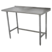 Advance Tabco TSFLAG-304-X Special Value Work Table 48"W X 30"D 16 Gauge 430 Stainless Steel Top With 1-1/2"H Rear Up-turn