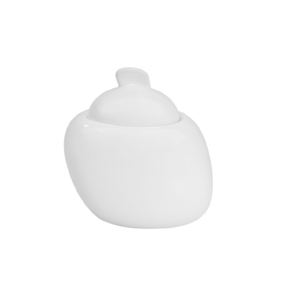 CAC China WH-HSP White Pearl Sugar Bowl 4"L X 3-1/2"W X 3-3/4"H Square