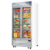 Everest Refrigeration EMGF36 Reach-In Glass Door Merchandiser Freezer Two-section
