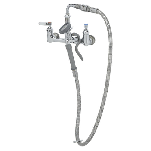 T&S Brass B-0167-01 Spray Assembly Wall Mount Mixing Faucet With 8" Adjustable Centers