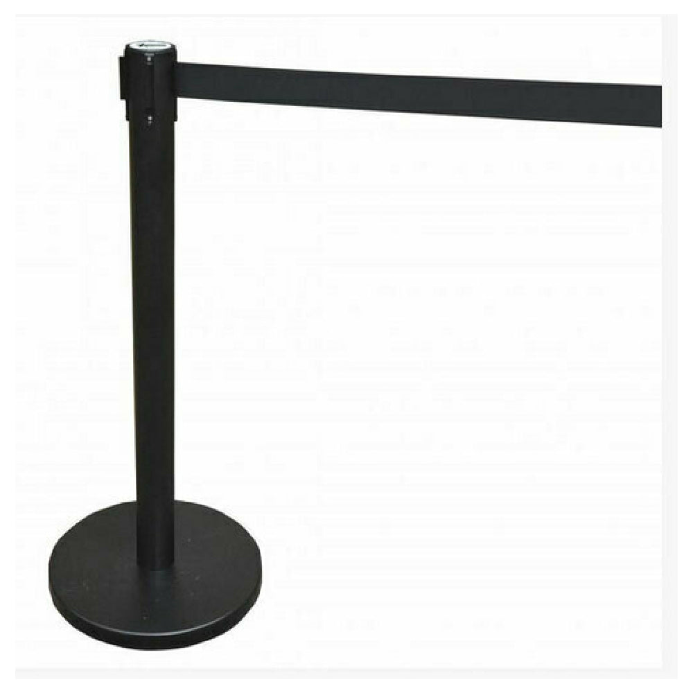 Omcan 30439 (30439) Crowd Control System Retractable Black Belt 14" Diameter Rubberized Bottom Base