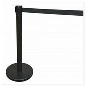 Omcan 30439 (30439) Crowd Control System Retractable Black Belt 14" Diameter Rubberized Bottom Base