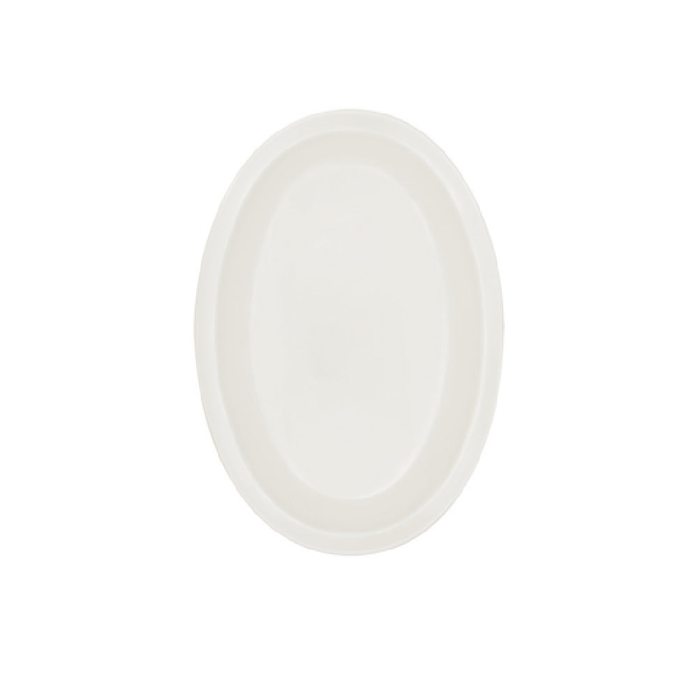 CAC China MLDNR-12 Dwight Oval Platter 9.75"W X 6.75"D X 0.875"H Narrow Rim(Sold By Case)