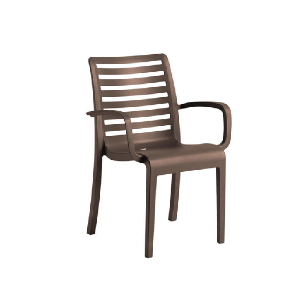 Grosfillex UT954037 Astoria Stacking Armchair 23.6"W X 23.4"D X 34.7"H Technopolymer With Air Molding Technology