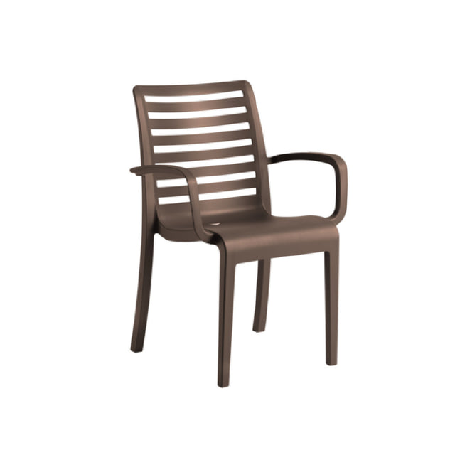 Grosfillex UT954037 Astoria Stacking Armchair 23.6"W X 23.4"D X 34.7"H Technopolymer With Air Molding Technology