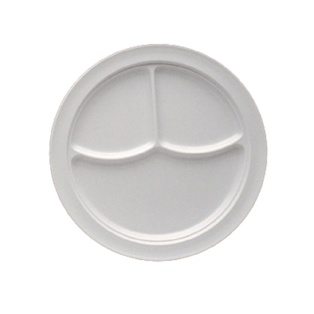 Yanco NS-703W Nessico Compartment Plate 10-1/4" Dia. 3-compartments